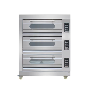 Four à sole en <span class=keywords><strong>pierre</strong></span> industriel à 3 niveaux et 9 plateaux pour la cuisson de gros pains à vendre / Équipement de boulangerie - Product Image 2