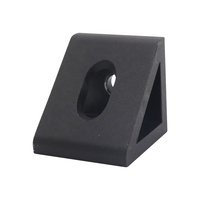 Soket silinder Hex dalam perak berlapis seng kepala jubah aluminium hitam di dalam gusset konektor braket sudut