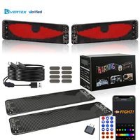 Layar Panel LED Fleksibel Vertex P10 Programmable Devil Eye Light Soft Screen IP65 Tahan Air 12V RGB HDR10 untuk Mobil