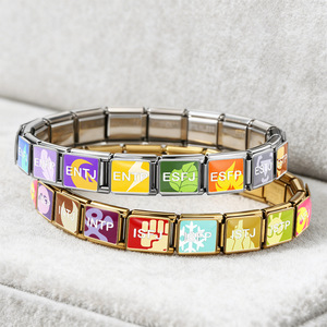 Pulsera Modular Italiana MBTI de Acero Inoxidable, Correa de Reloj Desmontable DIY, Unisex, Regalo, Primavera 2026 - Product Image 2