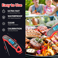 Thermomètre numérique instantané étanche J&R pour viande, barbecue, cuisson avec sonde pliable