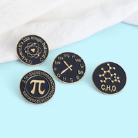 Broche Personalizado de Aleación de Zinc con Fórmula Matemática de Ciencia Atómica, Regalo de Recuerdo con la Tabla Periódica de los Elementos