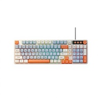 Clavier de jeu USB LED K98 pour e-sport, taille standard, pour ordinateur portable, bureau, silencieux, touches en plastique colorées, nouveau, programmable