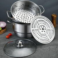 Marmite Vapeur Épaissie Personnalisée Style Américain, Cuiseur Vapeur en Acier Inoxydable pour Cuisinière à Induction