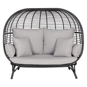 Lit de soleil en osier, <span class=keywords><strong>jardin</strong></span>, Patio, piscine, chaise longue en rotin et aluminium, chaises de soleil d'extérieur - Product Image 3