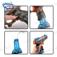 Pistolet à eau électrique transparent WANNA MAGIC, chargeur 75 ml, lanceur automatique, portée 6 m, jouet d'extérieur estival unisexe