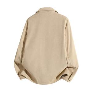 Abrigo informal cálido de tamaño europeo 5XL para niños <span class=keywords><strong>guapos</strong></span> para Amazon Cross-Border Otoño Primavera Chaqueta de pana de un solo pecho para hombres - Product Image 4