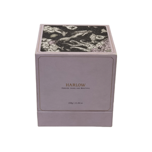 Custom 2mm Gold Foil <b>Printed</b> Rigid Paper Box Lid Beautifully <b>Designed</b> Square Shape for Candle Perfume Food Industrial <b>Packaging</b> - Product Image 1