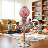 Distributeur automatique de bonbons et de jouets en capsules Niudele, compatible avec les jetons et les pièces de monnaie, capacité de 400-500 pièces, en matériau PC/ABS