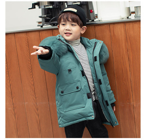 Nouveaux enfants hiver doudoune garçon vêtements épais chaud à capuche manteau enfants Parka vraie fourrure adolescent vêtements vêtements d'extérieur <span class=keywords><strong>habit</strong></span> <span class=keywords><strong>de</strong></span> <span class=keywords><strong>neige</strong></span> 2-12 ans - Product Image 4