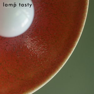 Lamp Tasty Ceramic Pendant <b>Light</b> Chicken Blood Red Glaze E27 Single Head For Tea Room Dining Room - Product Image 4