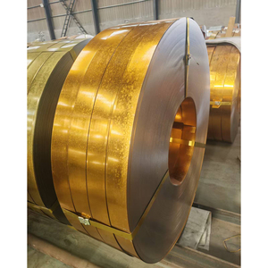 优质钢材供应商 预涂漆镀锌钢带卷材 RAL 金色 PPGI 分条 - Product Image 1