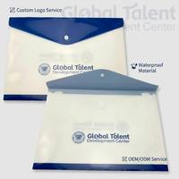 Carpeta de Archivo Transparente A4 con Botón, Bolsillos de PP con Impresión UV y Logotipo Personalizado Longli, para Documentos Escolares, en Oferta