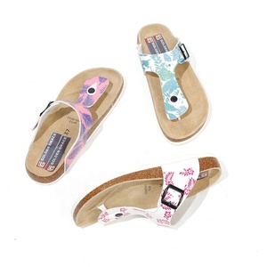 Ultimi Modelli di <span class=keywords><strong>Sandali</strong></span> da Spiaggia Piatti in <span class=keywords><strong>Sughero</strong></span> per Donne, Infradito con Tomaia in PU Antiscivolo, Leggeri e Alla Moda per l'Estate - Product Image 3