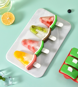 Nueva bandeja de silicona para cubitos de hielo, molde de silicona para alimentos, molde de helado para paletas de <span class=keywords><strong>sandía</strong></span>, para paletas de frutas - Product Image 2