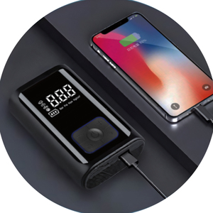 Xách tay không dây kỹ thuật số lốp <span class=keywords><strong>Inflator</strong></span> dẫn ánh sáng 4000mAh pin ngân hàng điện chức năng 4 kim CE chứng nhận tự động đóng cho - Product Image 4