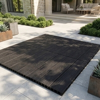 Planches de terrasse WPC en bois composite gaufré gris élégant, faible entretien, installation facile, pour extérieur