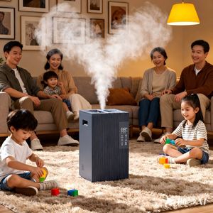 Увлажнитель воздуха паровой 5 л из нержавеющей стали, увлажнитель для здорового тепла и тумана для спальни, производительность 600 мл/ч - Product Image 6