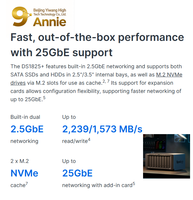 Nuevo Servidor de Almacenamiento NAS Synology DiskStation DS1825+ Original con Puerto RJ-45, Capacidad para 8 Discos, Más de 8 TB, Copia de Seguridad de Archivos, en Stock