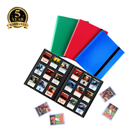 Classeur de cartes à collectionner PP avec sangle élastique et fenêtre transparente, album de cartes en polypropylène à 9 pochettes pour cartes de sport et TCG