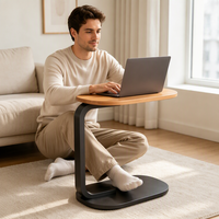 Table basse, table de chevet, mini table d'appoint, table d'angle mobile en panneau métallique industriel moderne avec rangement pour appartement, salon, hôpital