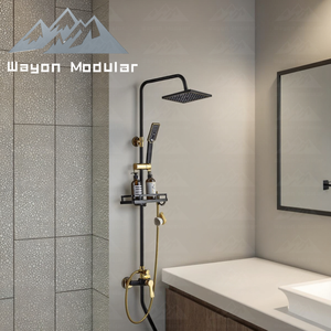 Columna de ducha moderna Wayon con estante integrado para artículos de tocador Accesorio de baño práctico y elegante - Product Image 2