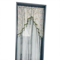 Rideau décoratif demi-voilage pour chambre à coucher, style campagnard français, en dentelle et fil, à motifs floraux, toutes saisons, anti-moustiques