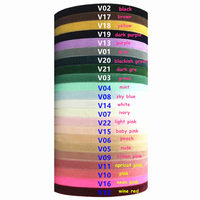 50 Verges de Ruban Élastique en Velours 3/8 Pouce en Gros 22 Couleurs Bande Élastique Veloutée Extensible pour Élastique à Cheveux Bandeau Filles Coiffure Bricolage