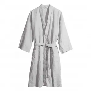 कस्टम पुरुष महिला जापानी ढीला आकस्मिक 100% सन सनी 192gsm रात पोशाक स्नान बागे सनी नाइटवियर घर होटल के लिए
