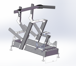 High Level Professional 6000 Series Racing Cockpit Triple Screen <b>TV</b> <b>Stand</b> Immersive Seat Assembly Kit Cutting - Product Image 6