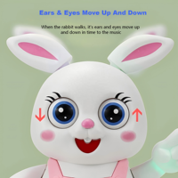 Jouet éducatif en plastique personnalisé en forme de lapin dansant avec des yeux et des oreilles mobiles, pour bébés de 2 à 4 ans, cadeau idéal
