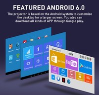 Projecteur DLP avec batterie intégrée, 4k, multimédia, intelligent, 4K, HD, Android, pour la maison, téléphone portable, nouveau Design, 2022