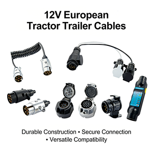 สายไฟปลั๊กพ่วงแบบยุโรป 2/<span class=keywords><strong>3</strong></span>/7/13 ขา 12V สายรัดสายไฟ ทนทานต่อสภาพอากาศ ตัวนำทองแดง หุ้มด้วย PVC ไนลอน สำหรับรถยนต์ - Product Image 1