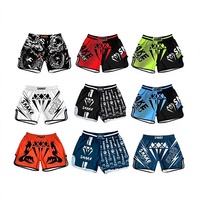Shorts de boxe thaïlandaise MMA Arts Martiaux Extensibles Sublimation 100% Polyester Tenue d'entraînement sportif Fabriqué en Chine En stock Vente en gros