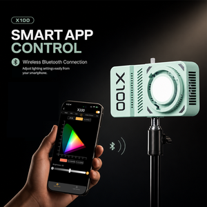 DENGWEI X100 100W Lumière Vidéo LED RGB Professionnelle Portable COB avec Contrôle Intelligent par APP pour <span class=keywords><strong>TikTok</strong></span> Instagram Vlog <span class=keywords><strong>Photo</strong></span> - Product Image 6