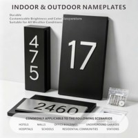 Plaques en acrylique découpées au laser sur mesure, numéros de maison extérieurs haut de gamme pour la signalisation publicitaire et l'éclairage