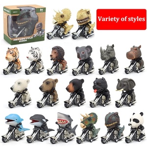 Jouets de dinosaures pour enfants, vente chaude 2023, 2 voitures de dinosaures, jeu de moto à friction, T-Rex et Tricératops, monstres de dinosaures - Product Image 3