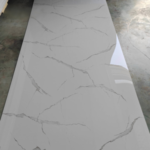 Panneau mural en PVC effet marbre UV 1220x2440mm, feuille de PVC à motif marbre haute brillance pour décoration intérieure - Product Image 4