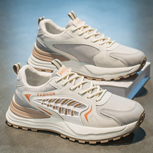 Chaussures décontractées pour hommes, nouvelle conception respirante en maille, baskets de sport à semelle épaisse, augmentant la taille, tendance - Product Image 2