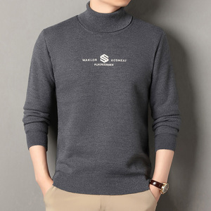 Pull en tricot chaud à col roulé <span class=keywords><strong>pour</strong></span> <span class=keywords><strong>homme</strong></span>, style nouveau, pull en tricot épais brodé décontracté <span class=keywords><strong>pour</strong></span> <span class=keywords><strong>homme</strong></span> - Product Image 1