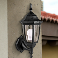 Lámpara de Pared para Jardín Exterior P341-PIR con Sensor de Movimiento, IP44 Impermeable, 60W, Luz LED Hexagonal