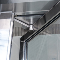 Portes d'entrée commerciales personnalisées d'occasion Porte extérieure équilibrée avant en métal Porte vitrée en aluminium