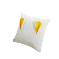 Vente en gros de housses de coussin en lin de Pâques par sublimation taies d'oreillers de poche personnalisées en oreilles de lapin
