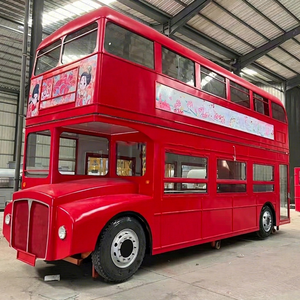 Food Truck Móvil de Madera 2025, Remolque de Comida con Terraza y Bar Abierto en la Planta Superior, Carrito de Comida en Venta - Product Image 1