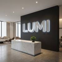 Enseigne Lumineuse Personnalisée 3D en Métal Rétroéclairé avec Logo de Marque Holographique de Haute Qualité 2026