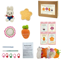 Kit de crochet positif DIY pour amigurumi, ensemble de tricot pour jouets en peluche avec fil isolant thermiquement pour débutants