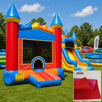 Toiles en bâche PVC semi-enduite bicolore 16oz 550gsm pour maisons de jeux gonflables pour enfants et piscines