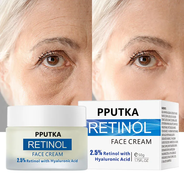 Private label wholesale facial organic anti aging remove wrin hyaluronic acid retinol whitening cream for the face skin