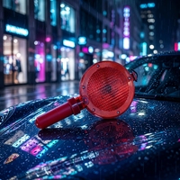 Vente en gros d'usine : Gyrophare LED portatif, solaire/à piles, rouge clignotant pour la route, la construction et les situations d'urgence