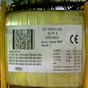 Transformador para Robot IRB 3HAC07501, Transformador AQ 3HAC64191 - Product Image 2